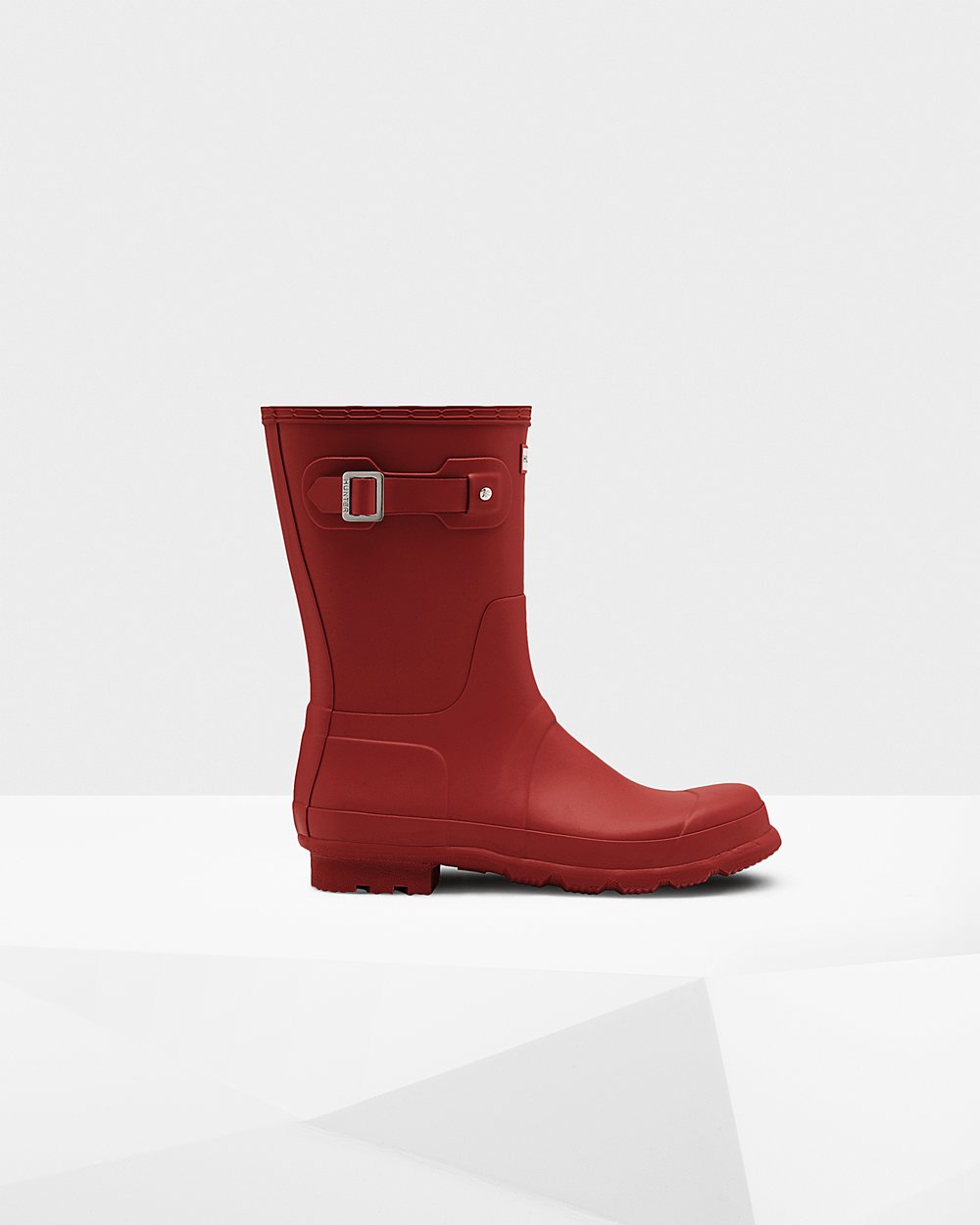 Mens Short Rain Boots - Hunter Original (42JCLXZQO) - Red